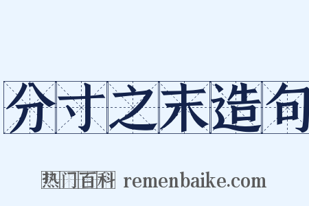 分寸之末造句是什么意思的图片